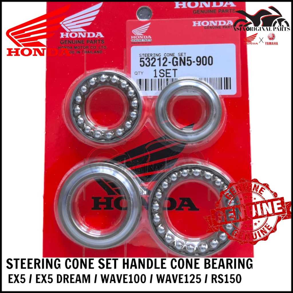 EX5 DREAM WAVE100 110 125 RS150 BEAT ICON VARIO150 STEERING CONE SET 53212-GN5-900 HANDLE CONE BEARI