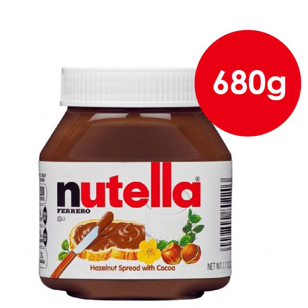 Nutella Hazelnut Spread with Cocoa 680g (ขวดแก้ว)