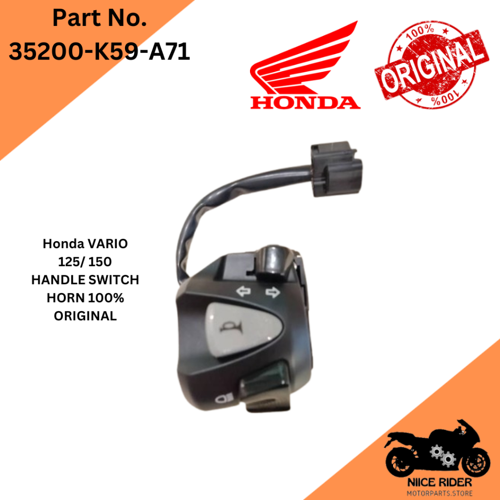 Honda VARIO 125 150 สวิตช์แฮนด์แตรสวิตช์ซ้าย 35200-K59-A71