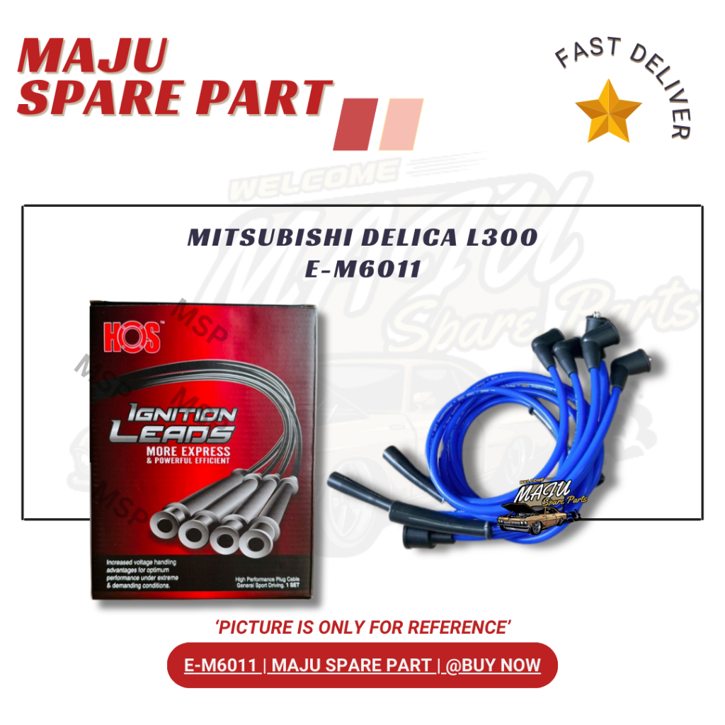 MSP PLUG CABLE MITSUBISHI DELICA L300 7MM SILICONE 1 ชุด E-M6011
