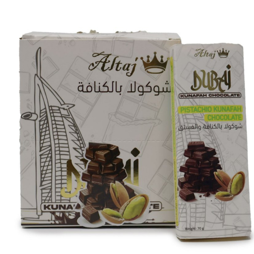 KUNAFAH CHOCOLATE PISTACHIO KUNAFAH, ALMOND KUNAFAH WHITE CHOCOLATE, DORIAN KU