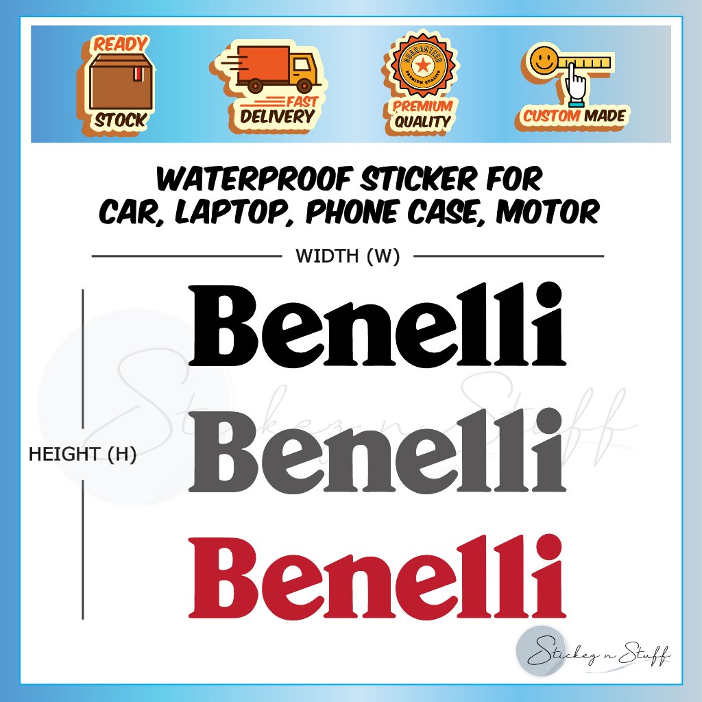 [2 ชิ้น] D1_Benelli สติกเกอร์รถจักรยานยนต์ 502 520X 600 หมวกกันน็อคจักรยาน Motorsport Superbike Stik