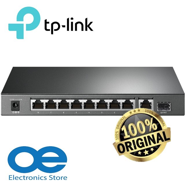 TP-Link TL-SG1210P Network 8 Gigabit PoE+ Ports 63W, 1x พอร์ต Gigabit, 1 Gigabit SFP Slot Gigabit Un