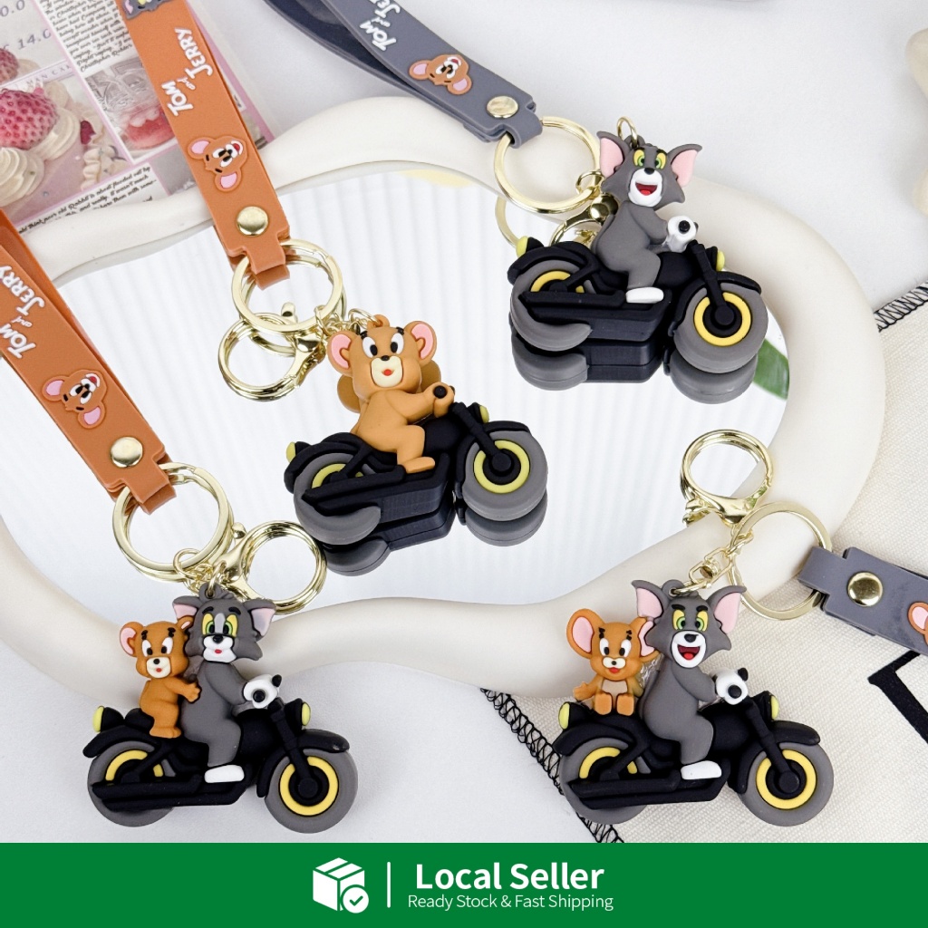 พวงกุญแจ Tom and Jerry การ์ตูนอะนิเมะของเล่น Tom & Jerry พวงกุญแจน่ารักพวงกุญแจห้อยกระเป๋า