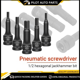 HEX Socket Set Of 1/2 inch Socket Heavy Impact Wrench H5 H6 H8 H10 H12 Hex Key Screwdriver Bits Set Socket Adapter Head