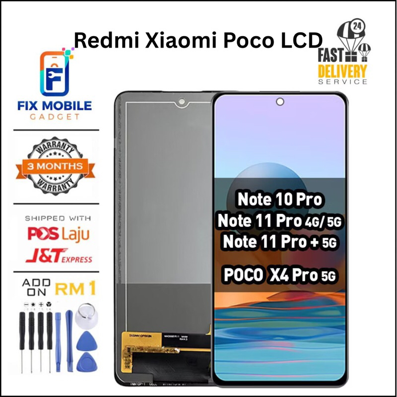 LCD สําหรับ Xiaomi Poco X4 PRO 5G/Redmi หมายเหตุ 10 Pro 4G/หมายเหตุ 11 Pro 5G OLED คุณภาพสูงหน้าจอสั