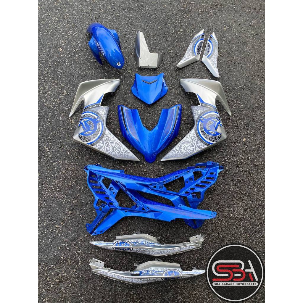 Y16 V1 V2 ฝาครอบ Y16ZR BIRU SILVER BATIK VPBC5 S3 Y16-B-3 VELOZI YAMAHA SIP TANAM STOK