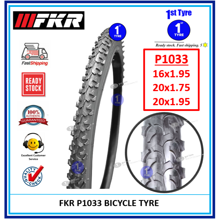 TAYAR BASIKAL FKR 16 X 1.95, 20 X 1.75, 20 X 1.95 P1033 จักรยาน TIRE