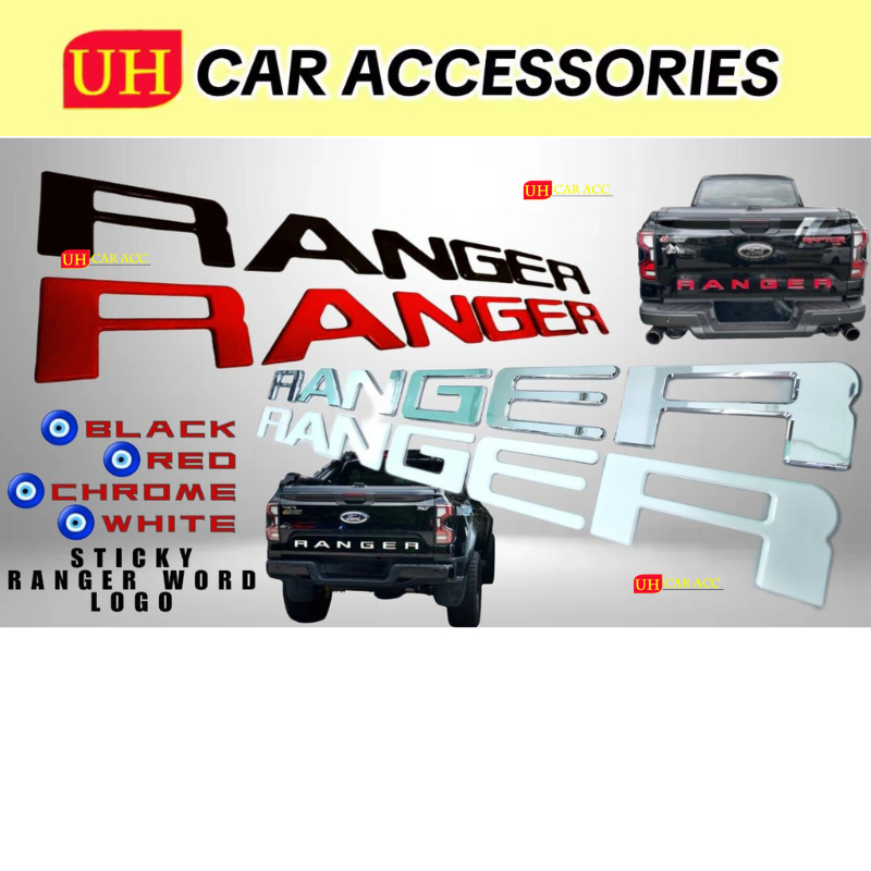 FORD RANGER T9 XL XLT WILDTRAK 2022 2023 2024 ด้านหลังหาง TRUNK RANGER WORDING โลโก้ EMBLEM WORD