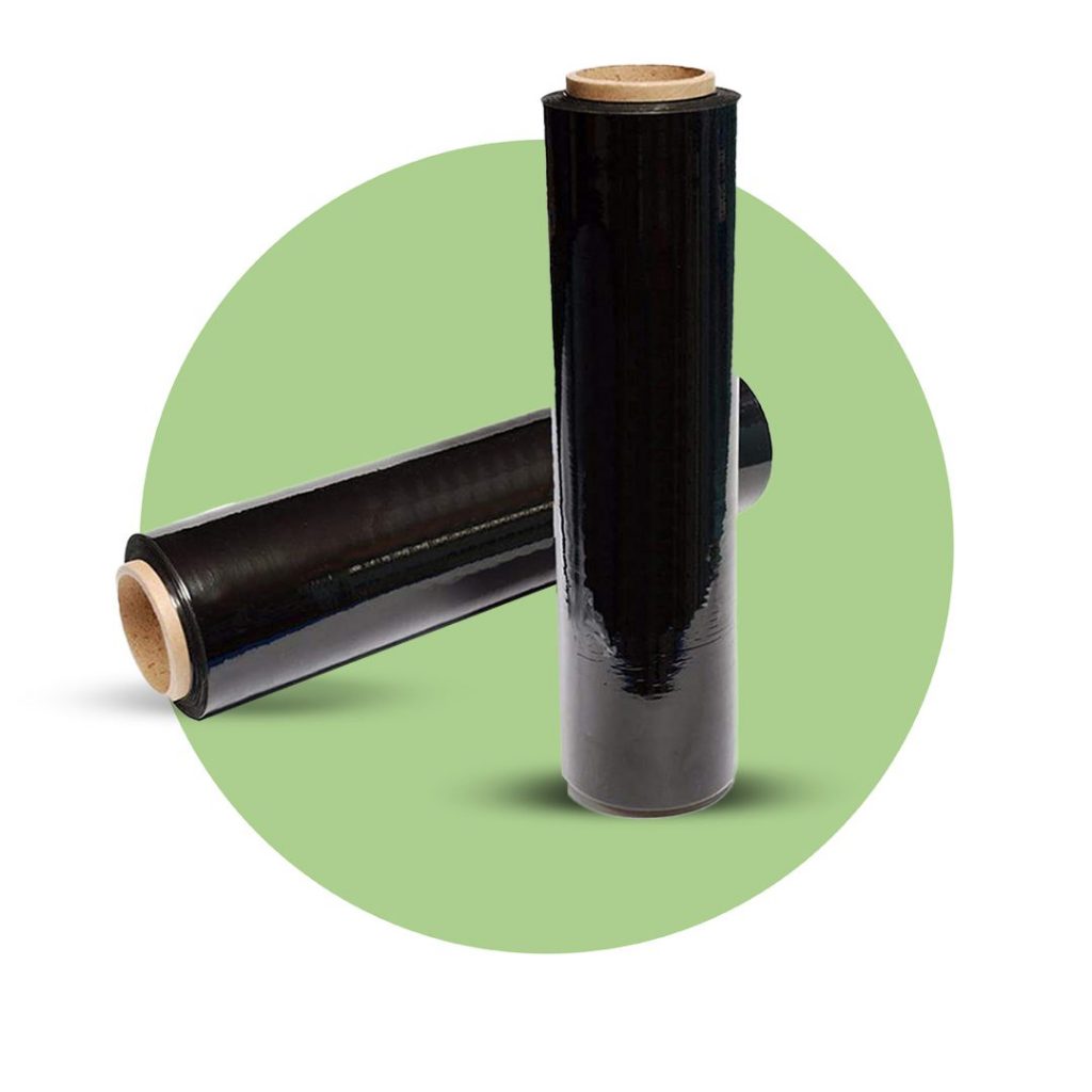 BLACK STRETCH FILM/PLASTIC WRAPPING/PALLET WRAP