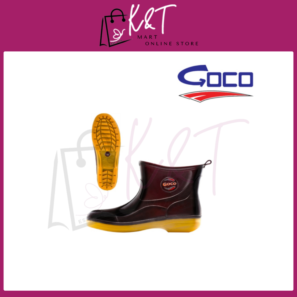 Goco 668 Maroon Rain Boots Kasut But Hujan Maroon