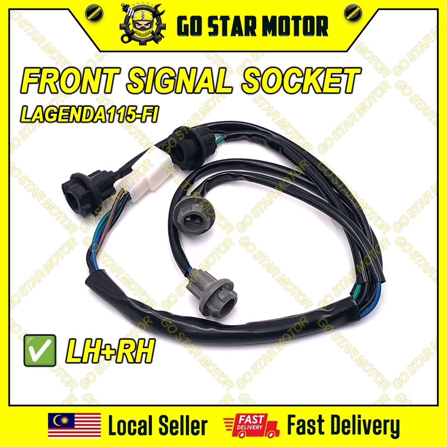 YAMAHA SRL115FI SRL115-I LAGENDA115FI LAGENDA ชุดซ็อกเก็ตสัญญาณด้านหน้า Wire Wayar Lampu สัญญาณ Depa