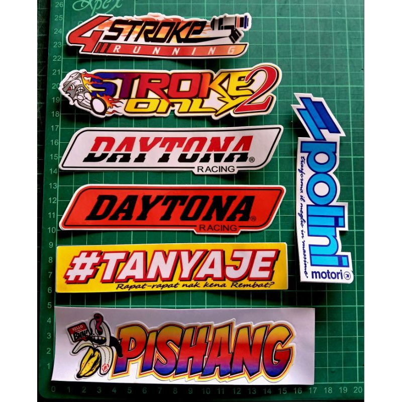 สติ๊กเกอร์ 2 STROKE, 4 STROKE, tanyeje, POLINI, DAYTONA, PISHANG