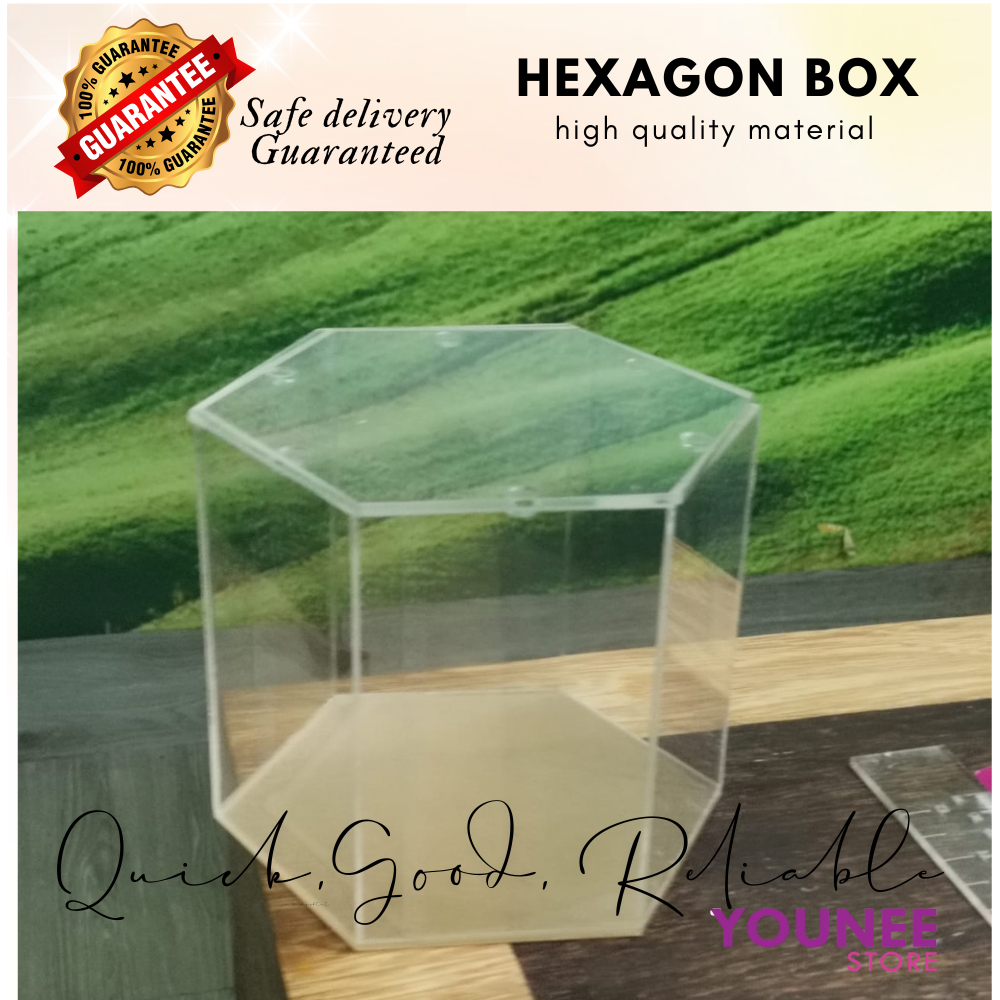 HeXAGON BOX / กล่องอะคริลิก HeXAGON SHAPE/ KOTAK SEGI ENAM