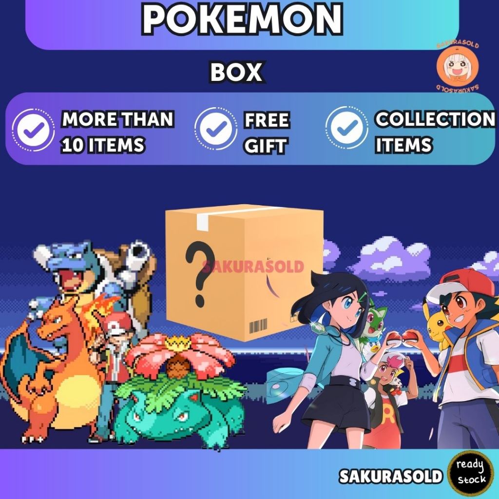 Pokemon Box Pokemon Sticker Anime Box Pokemon Card Pikachu Sticker Charizard Gengar Pokeball Pokemon