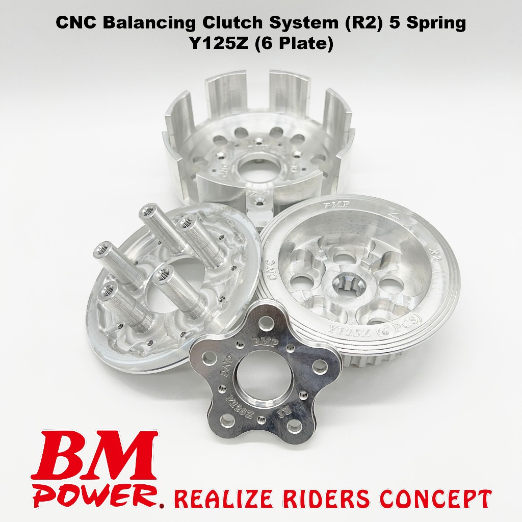 BM Power CNC Technology Balancing Racing Clutch System (R2) 5 สปริงคลัทช์ Yamaha Y125Z (6 แผ่นคลัทช์
