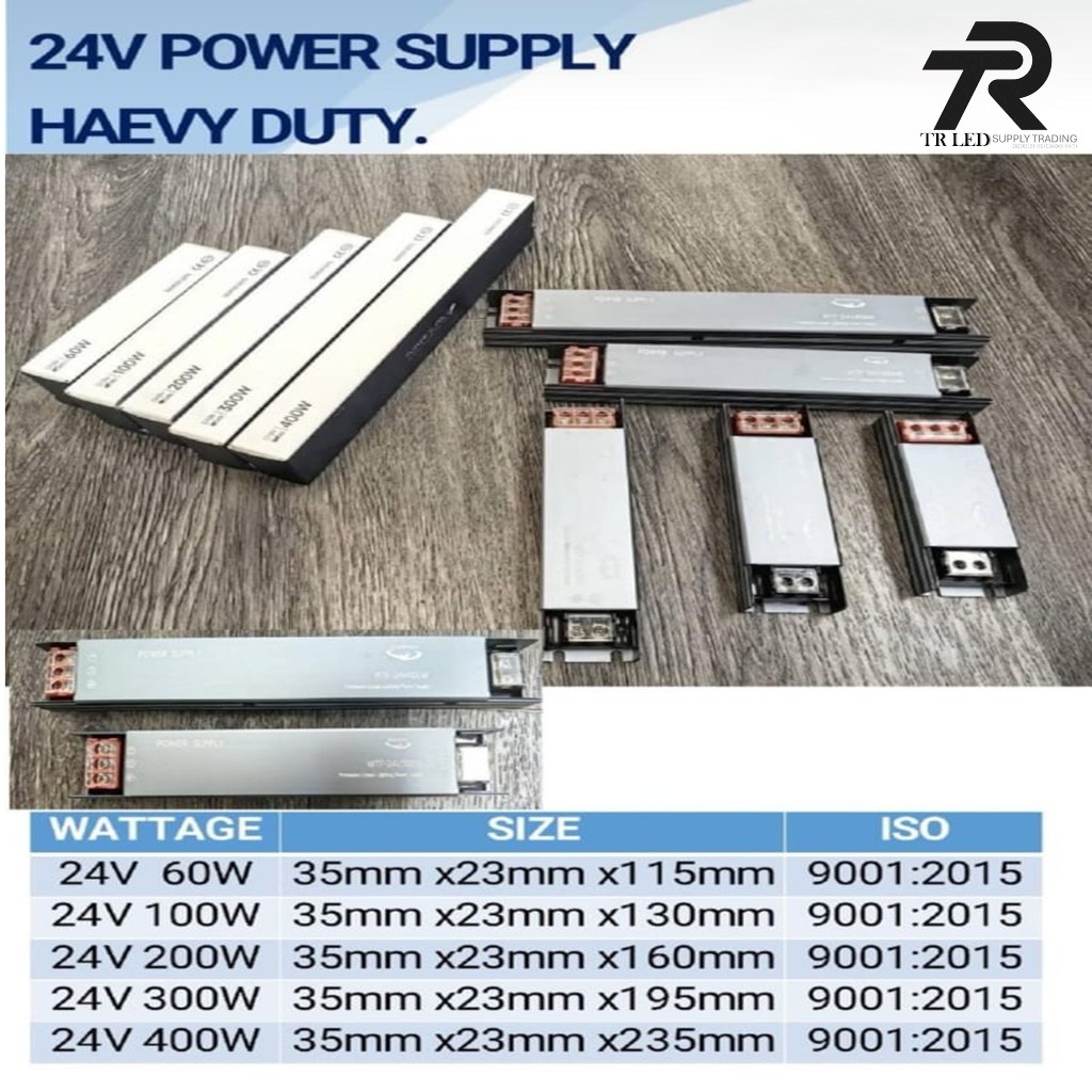 POWER SUPPLIES 12V 24V 60W-400W สําหรับสาย Led 5050
