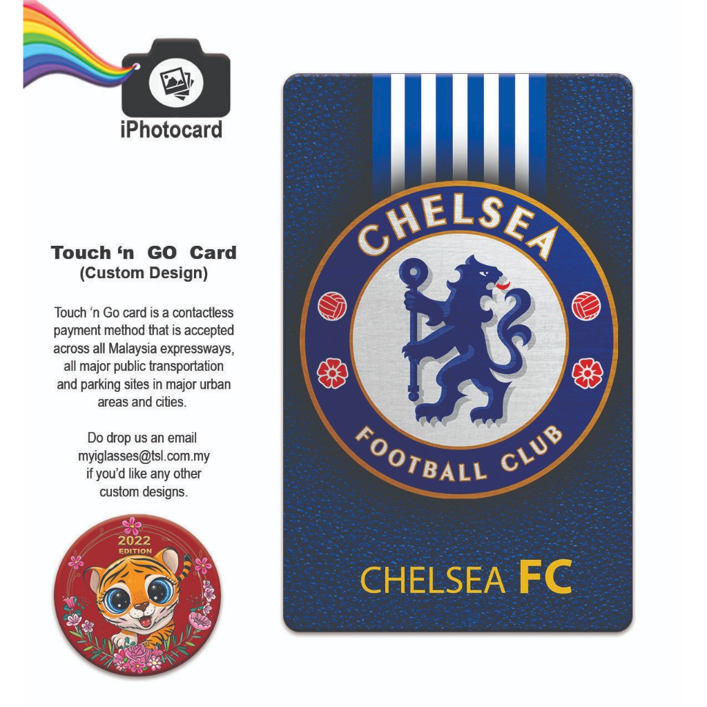 บริการการพิมพ์ Touch N Go Card /การ์ดสมาชิก / พนักงาน ID -Chelsea การออกแบบที่กําหนดเอง NFC TNG Card