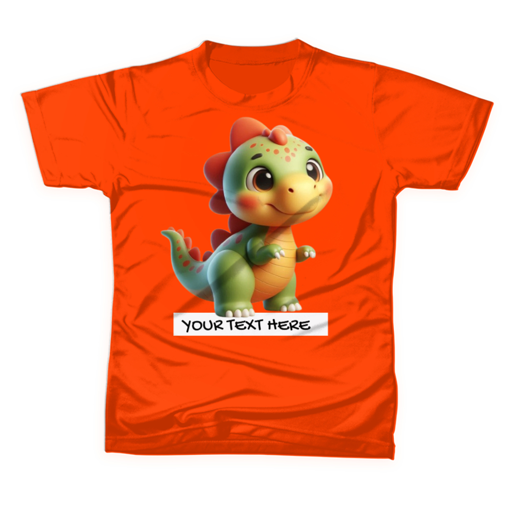 DINOSAUR Kids T-shirt Custom Name/Text - Casual Present Birthday