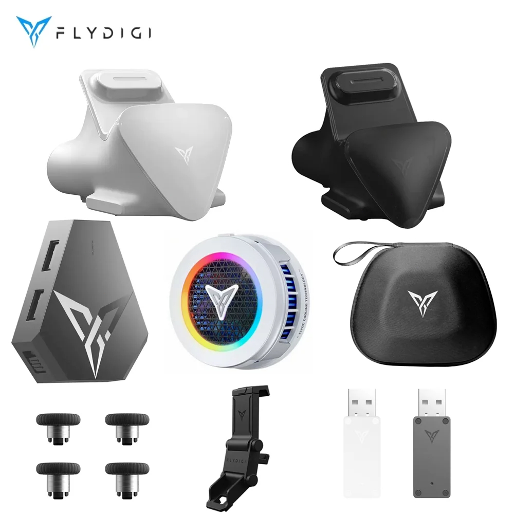Flydigi อุปกรณ์เสริม APEX แท่นชาร์จโทรศัพท์กระเป๋าเก็บคูลเลอร์ที่วางโทรศัพท์อะแดปเตอร์แปลง Thumbsticks