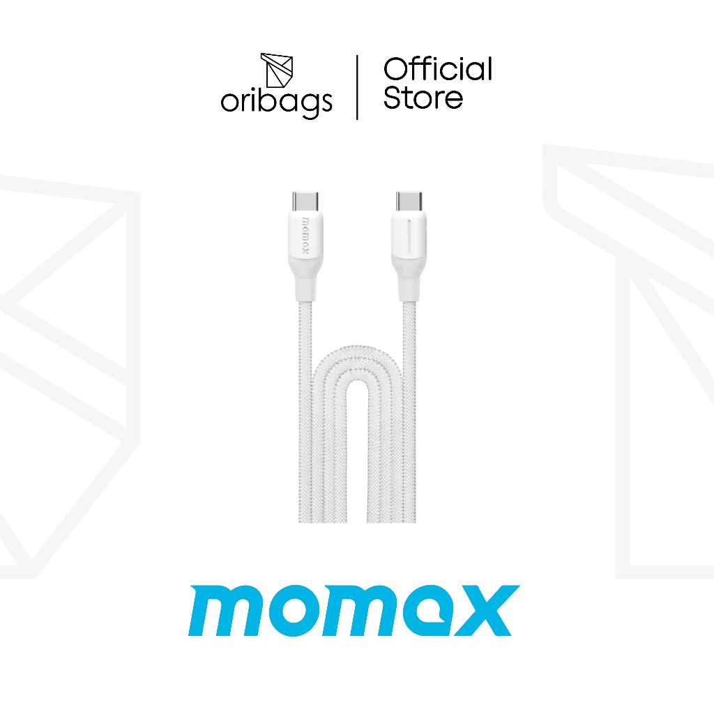 Momax 1-Link Flow USB-C to USB-C Charging + Data Transfer Braided Cable 3.0m 100W - สีขาว