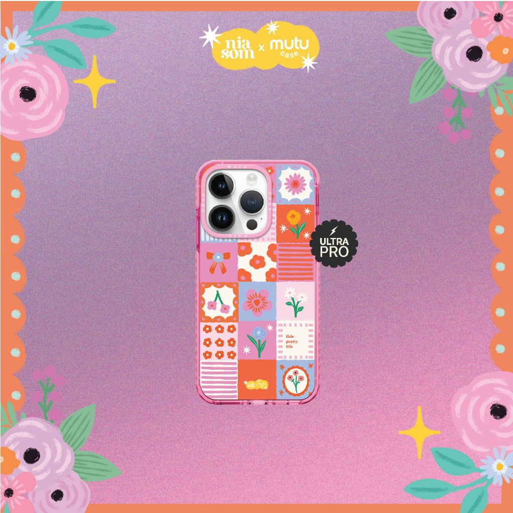 MariBloom - เคส Niam x Mutu (ขับเคลื่อนโดย Ultra Pro) เข้ากันได้กับ iP16PROMAX [เคส Mutu]