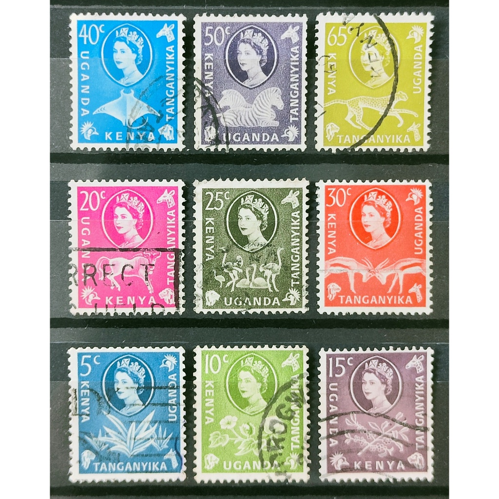[STMV-0616] 1960 แสตมป์ Kenya Uganda Yangyika (มือสอง)