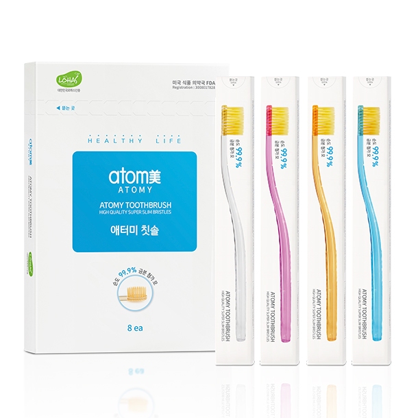 ATOMY แปรงสีฟันคุณภาพสูง Super Slim Bristles COMPACT Oral Care System TRAVEL แปรงสีฟัน 牙刷