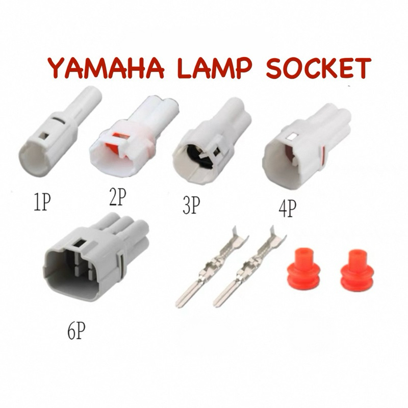 YAMAHA 4PIN 3PIN 2PIN ซ็อกเก็ตโคมไฟไฟหน้า Daylight Soket Lampu Dada Y15 Y16 NVX LCV8 NMAX