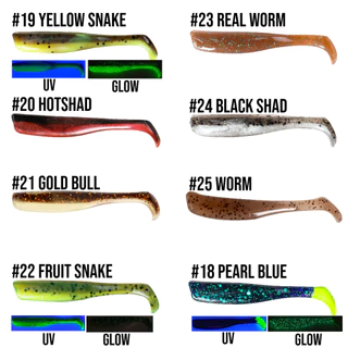 SANTEC - HOGY MINNOW LUMINOUS SLIMZ 2.5" X 8PCS /3" X 6PCS - SOFT BAIT SOFT SNAKEHEAD BUJUK