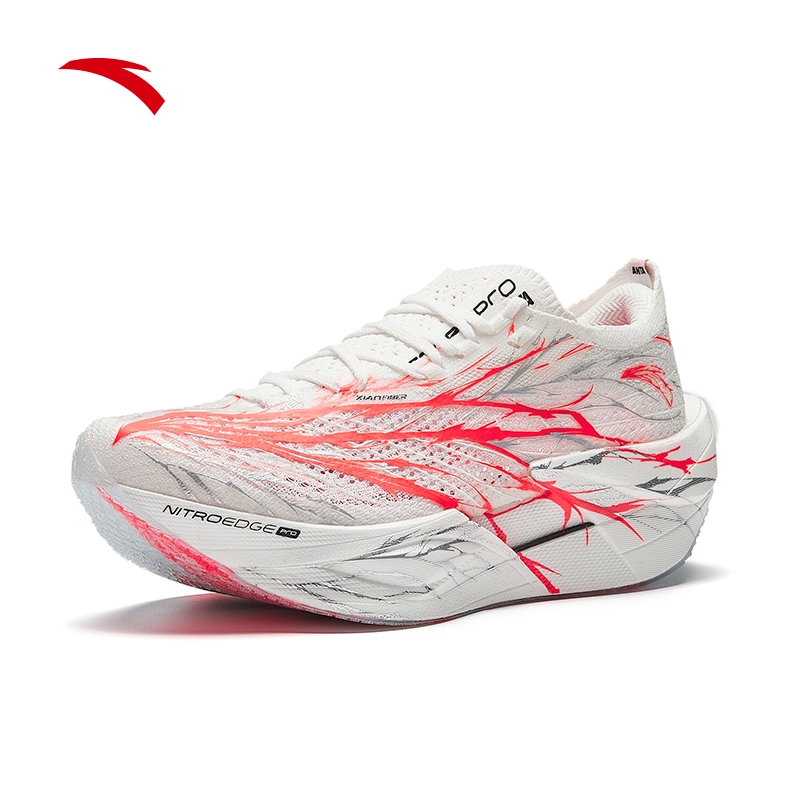 รองเท้าวิ่งผู้หญิง ANTA C202 6 PRO 1225B5576-1 -Papyrus White/Red/Silver (Kasut Larian Perempuan)