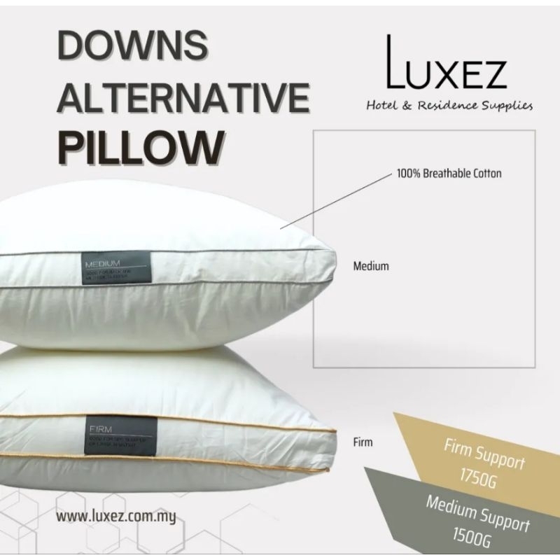 5 Star Luxez Downs Alternative Pillow - Hotel Quality Bantal 5 Bintang Neck Care & Plush Support 150