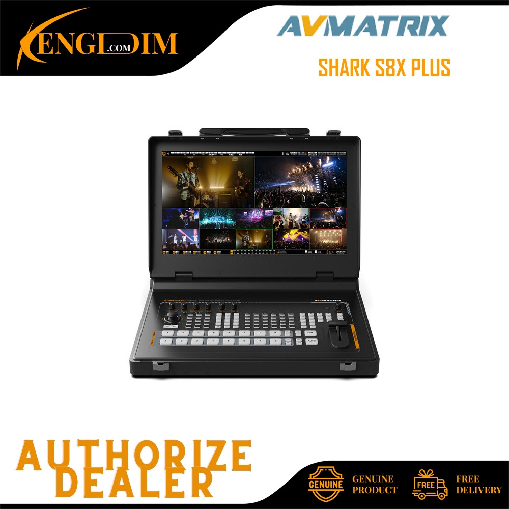 AVMATRIX SHARK S8X PLUS ตัวสลับวิดีโอแบบพกพา SDI/HDMI