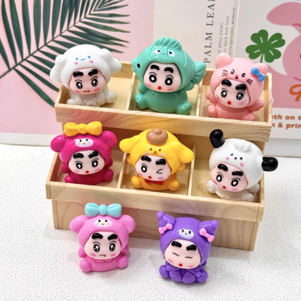 STOK BARU – 8 KEPING SANRIO & SHIN CHAN WRNA PEJAL (RESIN)/ใหม่ 8 ชิ้นสีแข็ง SANRIO SHIN CHAN RESIN