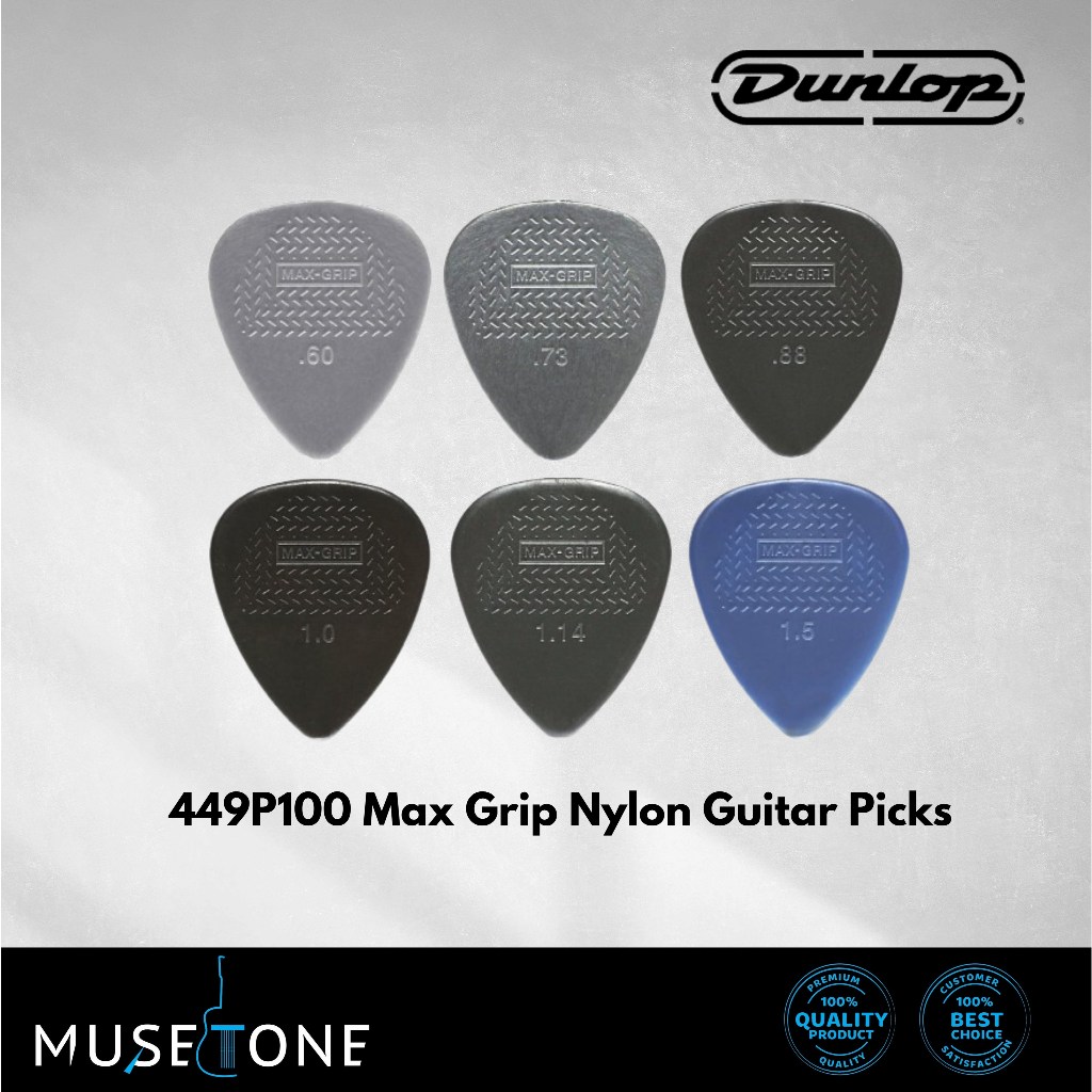 Jim Dunlop Max Grip Standard Nylon Guitar Pick - 449P