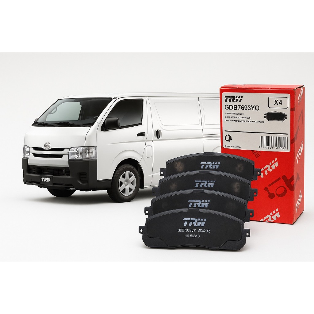 ผ้าเบรคหน้า TRW TOYOTA HIACE KDH200,TRH201 (2004-2009) ด้านหน้า (GDB7693)