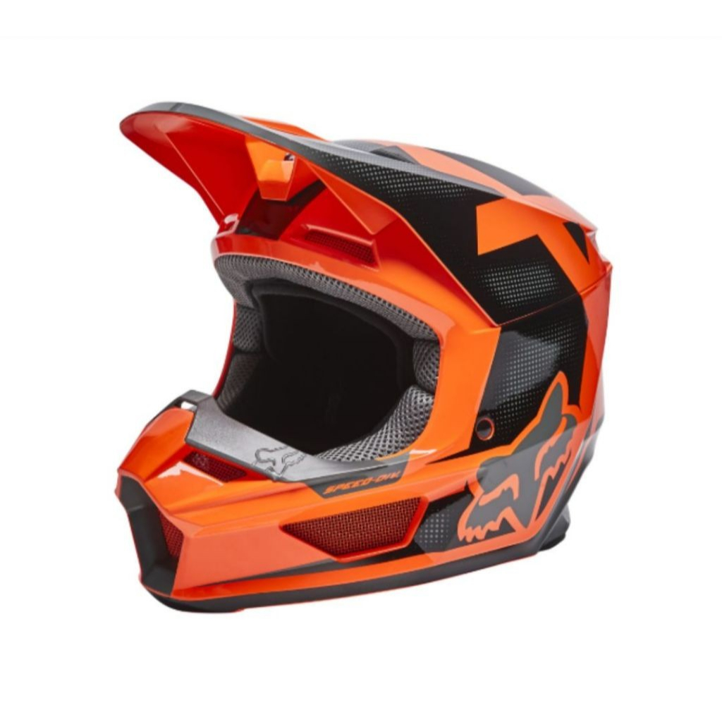 FOX RACING YOUTH (KIDS) V1 DIER HELMET, ECE [FLO ORG]