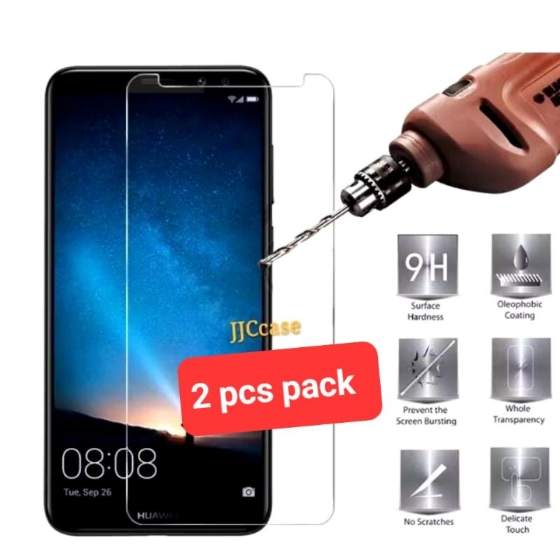 (2 ชิ้นแพ็ค) กระจกนิรภัยป้องกันหน้าจอสําหรับ Huawei Mate 10 20 30 9 P20 Pro Nova 2i 5 7 SE 2 Lite Plus 7SE