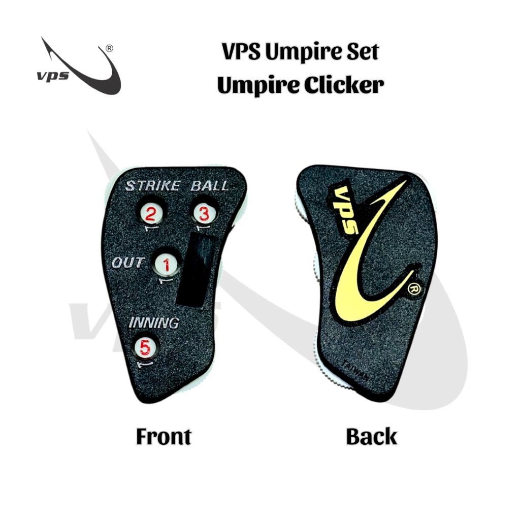 อุปกรณ์เสริม VPS Umpire - Premium Umpire CLICKER, Strike / Ball / Out / Innings (สีดํา)