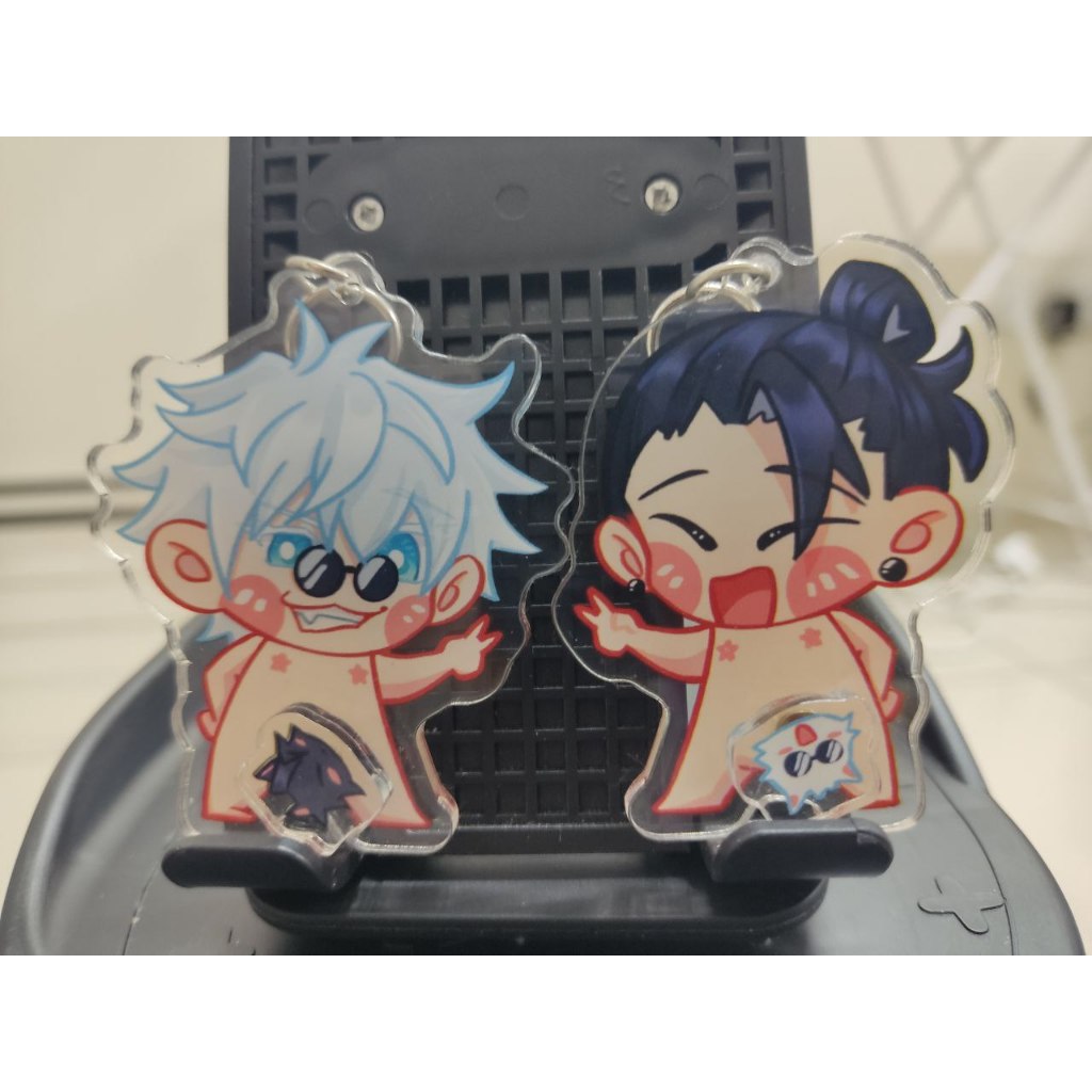 Jujutsu kaisen พวงกุญแจ เชคเกอร์ charms gojo อะนิเมะพวงกุญแจ gojo satoru จัดส่งคู่