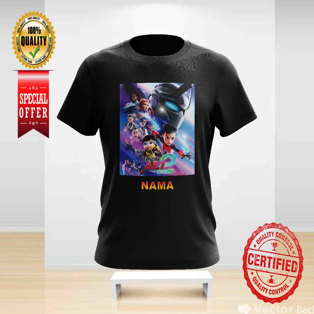 EJEN ALI THE MOVIE 2 ALI และการออกแบบ GANG 10 สามารถเพิ่มบน NAME TSHIRT คอกลมสําหรับทั้งหมด