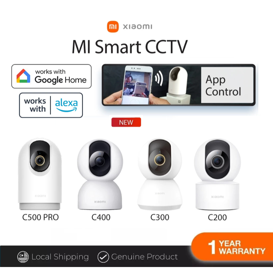 Xiaomi Smart Camera C Series | C200/C300/C400/C500 Pro/C701 | ความละเอียด 1080P/1666P | กล้องวงจรปิด