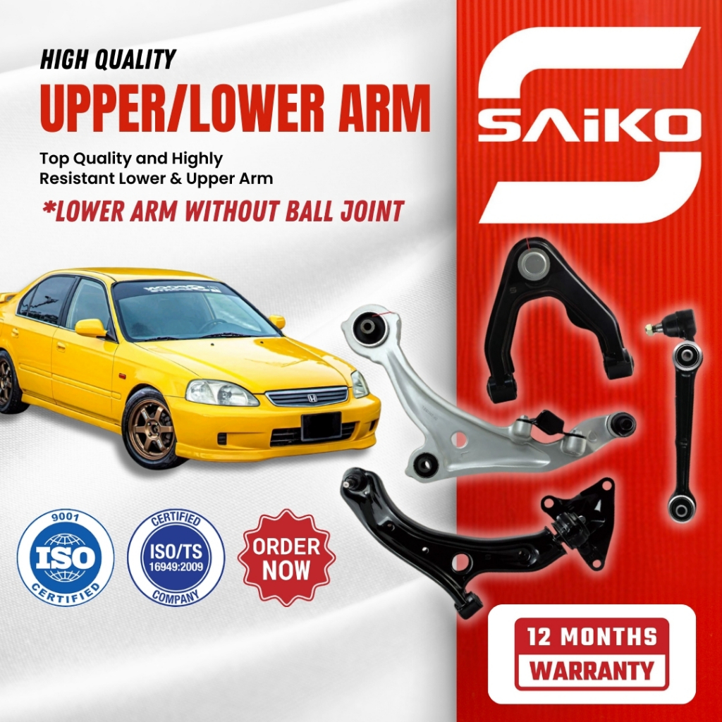 SAIKO แขนล่าง Civic ej ek so4 Upper Arm Civic ej ek so4 Front Depan Set