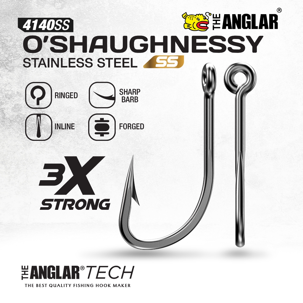 THE ANGLAR - O'SHAUGHNESSY 4140SS STAINLESS STEEL HOOK