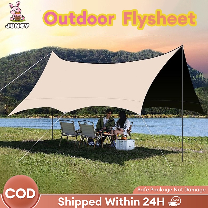 JCUltralight Weight Flysheet เต็นท์กันน้ํา Camping Khemah Camping Kemah Camping Ground Sheet