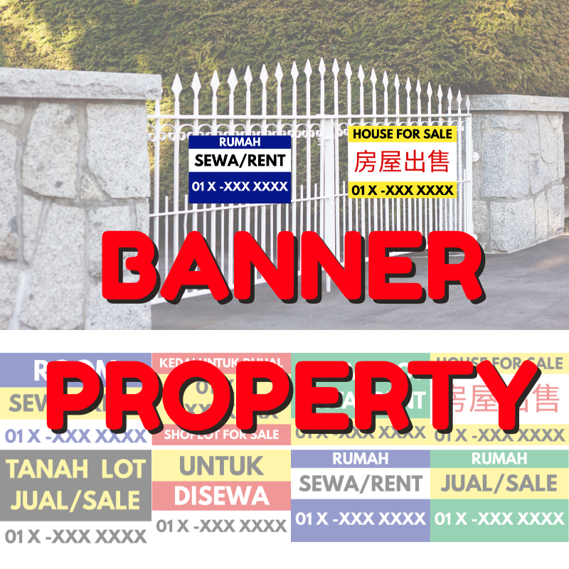 BANNER PROPERTY BANNER สําหรับ RENT และ BANNER UNTUK DENWA BANNER !