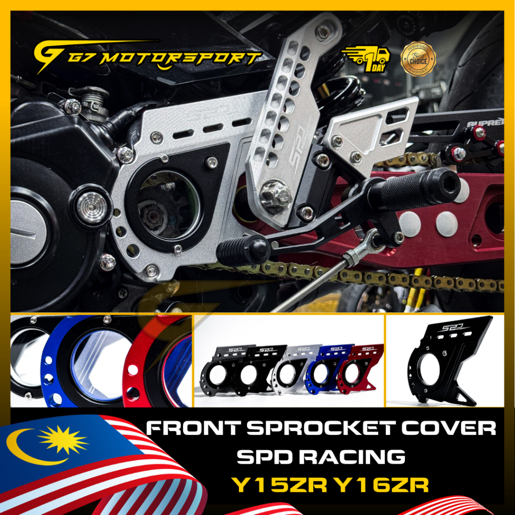 Penutup Sprocket CNC SPD/S2D Y15 Y16 EXCITER 150 155 กระจกนิรภัยโปร่งใส CNC Alloy Spoket ฝาครอบ Depa