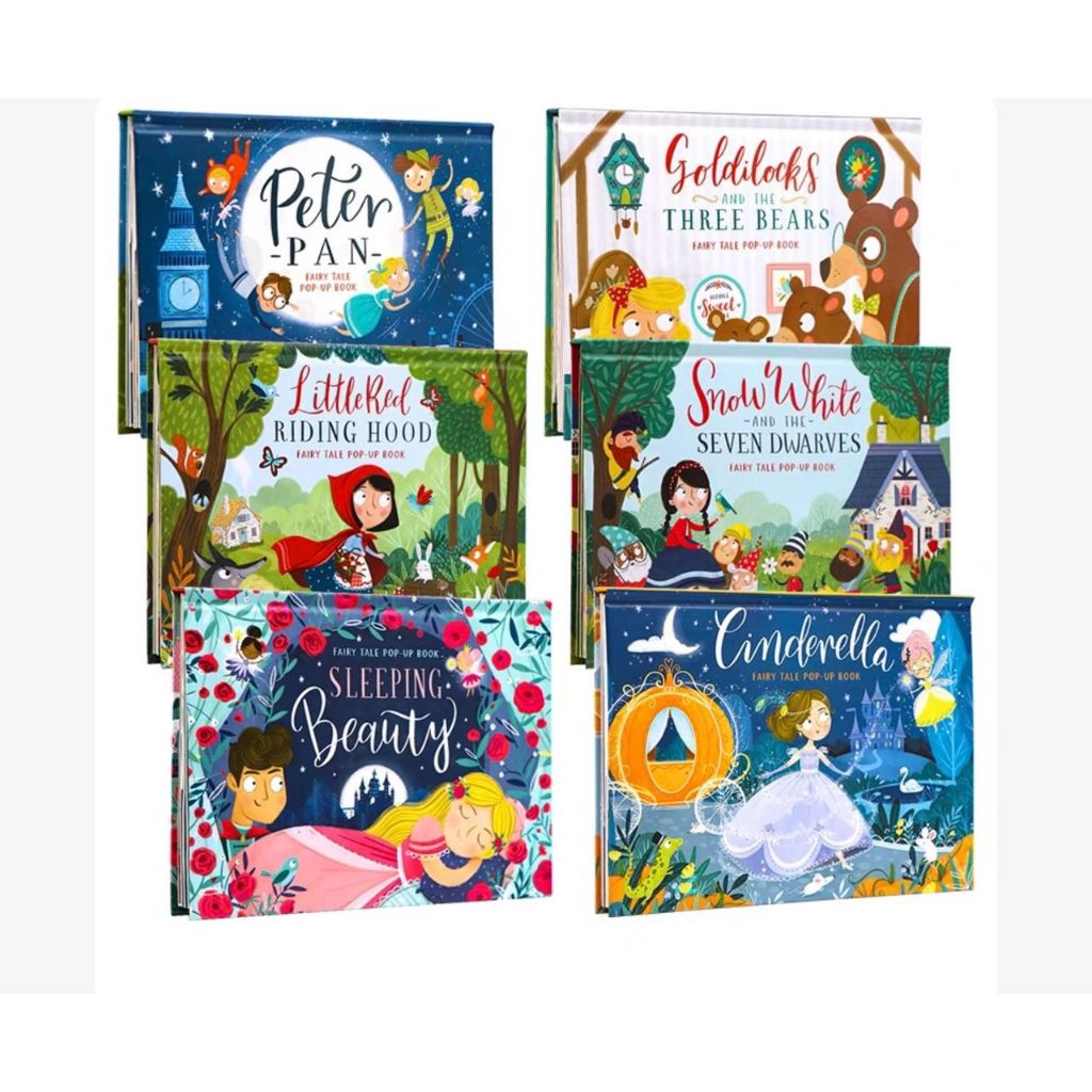 หนังสือป๊อปอัพเทพนิยาย Cinderella sleeping beauty little red snow white goldilocks peter pan