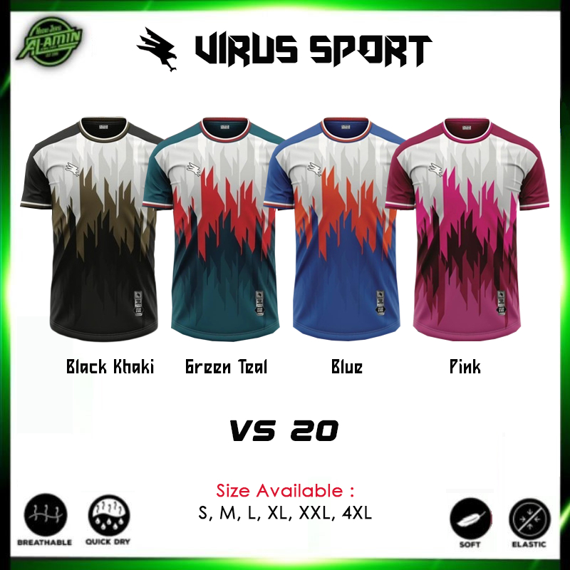 Virus Sport Code VS20 Jersey เหมาะสําหรับกีฬาไวรัสที่สะดวกสบาย