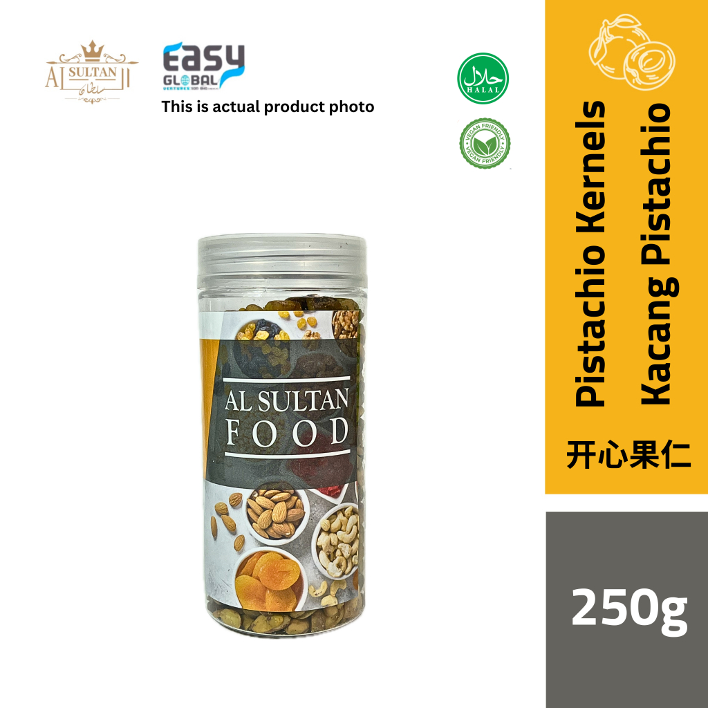 AlSultanFood เมล็ดพิสตาชิโอดิบ | Kacang Pistachio Tanpa Kulit 250g